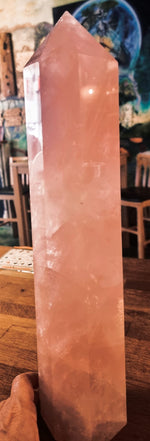 HEALING ROSE QUARTZ LARGE TOWER BEAUTIFUL!! STONE OF SUPREME ❤️