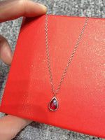 Elegant Green Aventurine Crystal Necklace Silver Chain 925 - Strength & Harmony/ Variant Red agate + Free luxury box