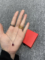 Elegant Green Aventurine Crystal Necklace Silver Chain 925 - Strength & Harmony/ Variant Red agate + Free luxury box