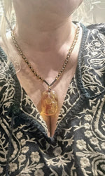 Yellow Brazilian Amber Plant Fossil Necklace Natural Stone Handmade Beaded Pendant Jewelry Gift