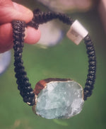 GREEN FLUORITE MACRAME BRACELET = FREE Velvet Green luxury bag
