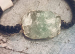 GREEN FLUORITE MACRAME BRACELET = FREE Velvet Green luxury bag