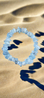 Large Vegan Aquamarine Mermaid Crystal Healing Soap, bracelet, in a Luxury box plus a FREE Aquamarine Bracelet